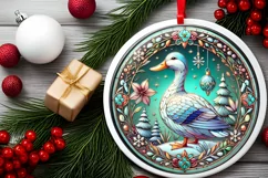 Round Christmas Ornament Sublimation|Clipart Product Image 2