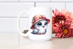 Watercolor Funny Baby Dove Hat | Sublimation | Clipart Product Image 2