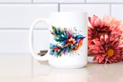 Vibrant Bird Made of Flowers | Clipart Product Image 2