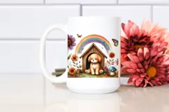 Colorful Dog House Scene | Clipart Product Image 2