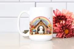 Colorful Flowers, Baby Macaw | Sublimation | Clipart Product Image 2