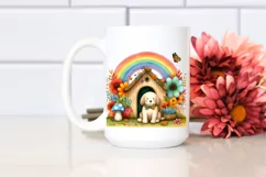 Colorful Flowers, Baby Macaw | Sublimation | Clipart Product Image 2