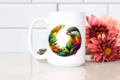 Vibrant Watercolor Otter, Transparent PNG Product Image 2