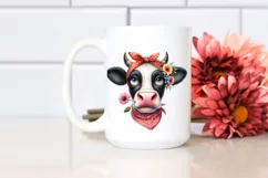 Cow Goofy Flower Cow Portrait | Clipart Product Image 2