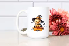 Cute Baby Duck on Star for Halloween PNG Product Image 2