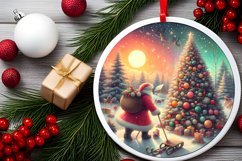 Round Christmas Ornament Sublimation|Clipart Product Image 2
