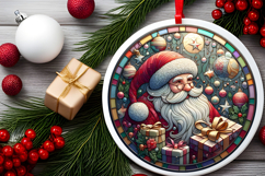 Round Christmass Ornament PNG Product Image 2