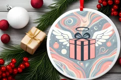 Round Christmas Ornament Sublimation|Clipart Product Image 1