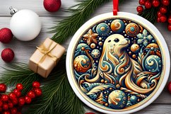 Round Christmas Ornament Sublimation|Clipart Product Image 1