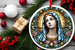 Round Christmas Ornament Sublimation|Clipart Product Image 1