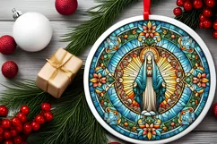 Round Christmas Ornament Sublimation|Clipart Product Image 1
