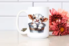 Cute Baby Hignland Cow Clipart Product Image 2