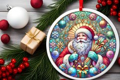 Round Christmas Ornament Sublimation|Clipart Product Image 2