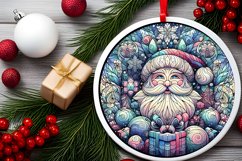 Round Christmas Ornament Sublimation|Clipart Product Image 2