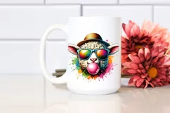Quirky Colored Lamb Portrait | Sublimation | PNG Clipart Product Image 2