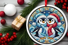 Round Christmas Ornament Sublimation|Clipart Product Image 1
