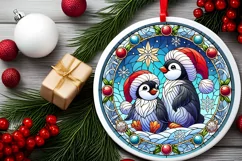 Round Christmas Ornament Sublimation|Clipart Product Image 1