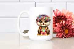 Colorful Baby Otter Dressed for Summer | Clipart Product Image 2