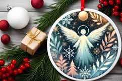 Round Christmas Ornament Sublimation|Clipart Product Image 1