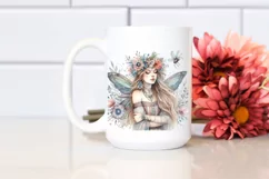 detailed Watercolor Gothic Fairy | Sublimation | Clipart Product Image 2