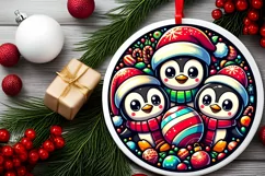 Round Christmas Ornament Sublimation|Clipart Product Image 1