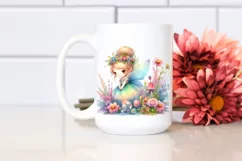 Colorful Whimsical Fairy Watercolor Product Image 2