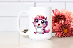 Funny Expressive Baby Unicorn PNG Product Image 2