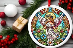 Round Christmas Ornament Sublimation|Clipart Product Image 1