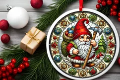 Round Christmas Ornament Sublimation|Clipart Product Image 1