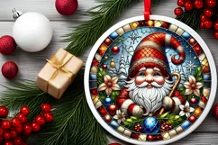 Round Christmas Ornament Sublimation|Clipart Product Image 1