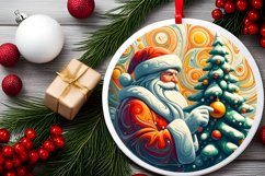 Round Christmas Ornament Sublimation|Clipart Product Image 2