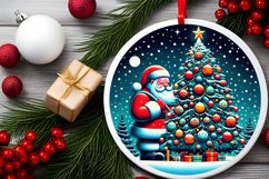 Round Christmas Ornament Sublimation|Clipart Product Image 2