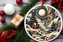 Round Christmas Ornament Sublimation|Clipart Product Image 2