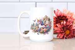 Baby Unicorn in Baroque Garden, Magical PNG Product Image 2