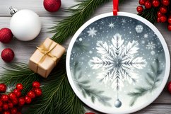 Round Christmas Ornament Sublimation|Clipart Product Image 2