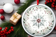 Round Christmas Ornament Sublimation|Clipart Product Image 2