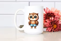 Funny Baby Owl Proud Goofy Teeth Clipart Product Image 2