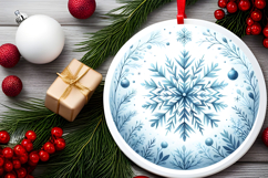 Round Christmass Ornament PNG Product Image 2