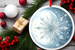 Round Christmass Ornament PNG Product Image 2