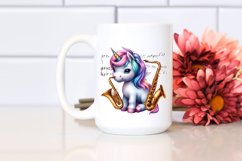 Colorful Baby Unicorn in Jazz Club, PNG Product Image 2