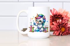 Colorful Unicorn with Beaker PNG Product Image 2