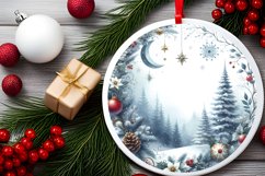 Round Christmas Ornament Sublimation|Clipart Product Image 2