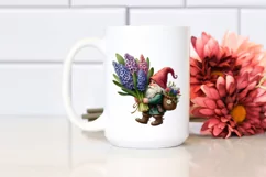 Gnome Hyacinth Bouquet Basket Clipart Product Image 2