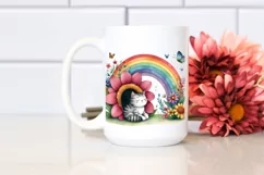 Vibrant Cat House with Colorful Flowers | Sublimation | Product Image 2