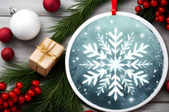 Round Christmass Ornament PNG Product Image 2