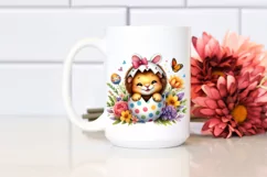 Watercolor Colorful Easter Lion Clipart |T-shirt, Product Image 2