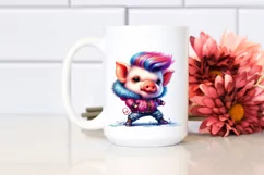 Cute Baby Pig Dancing PNG Product Image 2