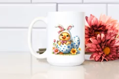 Easter Duckling Rose Flower, Clipart |T-shirt, Mug PNG Product Image 3