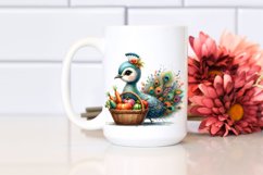 Quirky Baby Peacock Carrying Vegetables Product Image 2