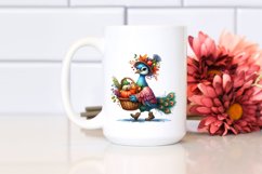 Colorful Peacock with Basket | Sublimation | Clipart Product Image 2